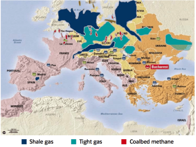 Unconventional gas basins in Europe