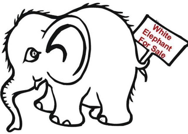Un elefante blanco es la diferencia entre un regalo y un chollo. Parce un chollo pero es un regalito.