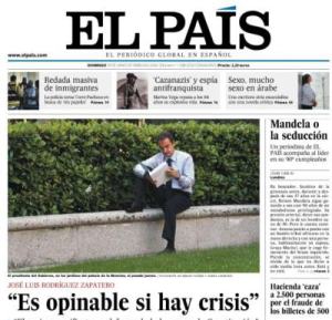 Zapatero decia que era opinable la existencia de la crisis. Supongo que era tambien opinable si era idiota o se lo hacia