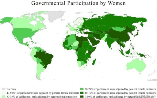 Participacion femenina en los gobiernos del planeta. Queda mucho por hacer